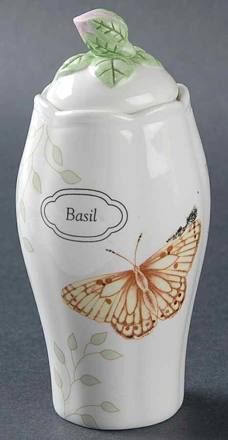 Butterfly Meadow Basil Spice Jar & Lid by Lenox-1