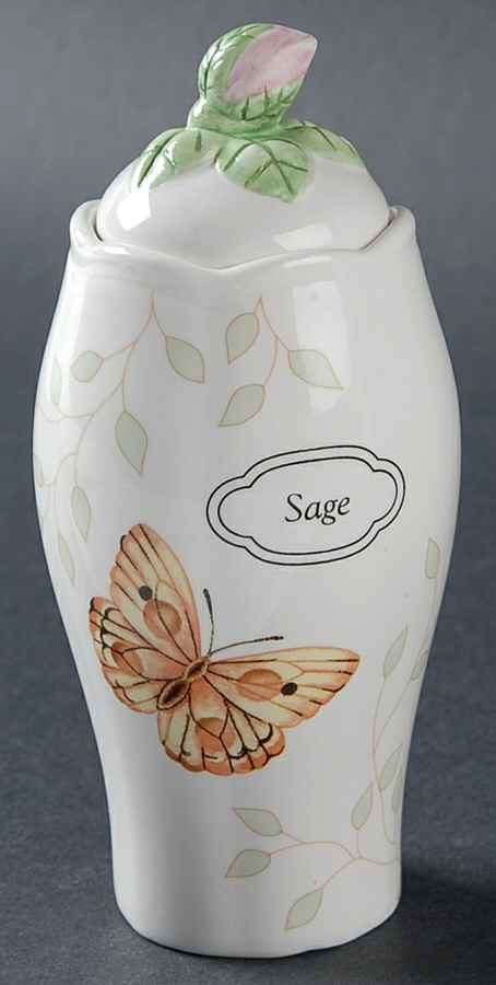 Butterfly Meadow Sage Spice Jar & Lid by Lenox-1