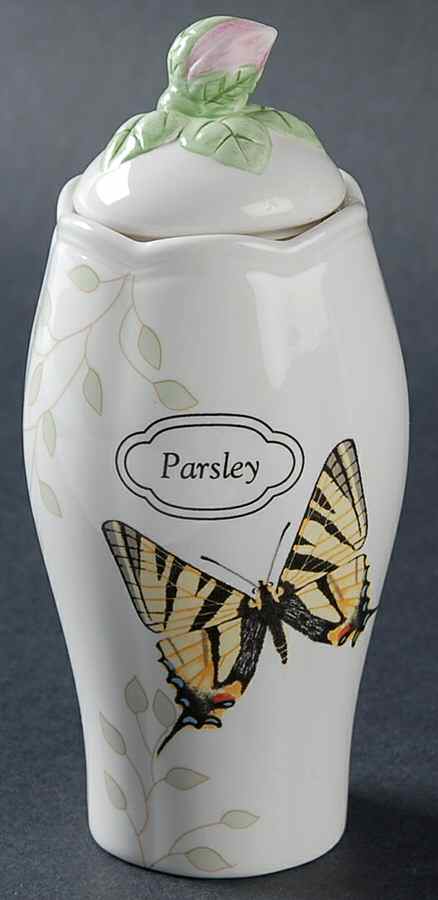 Butterfly Meadow Parsley Spice Jar & Lid by Lenox-1