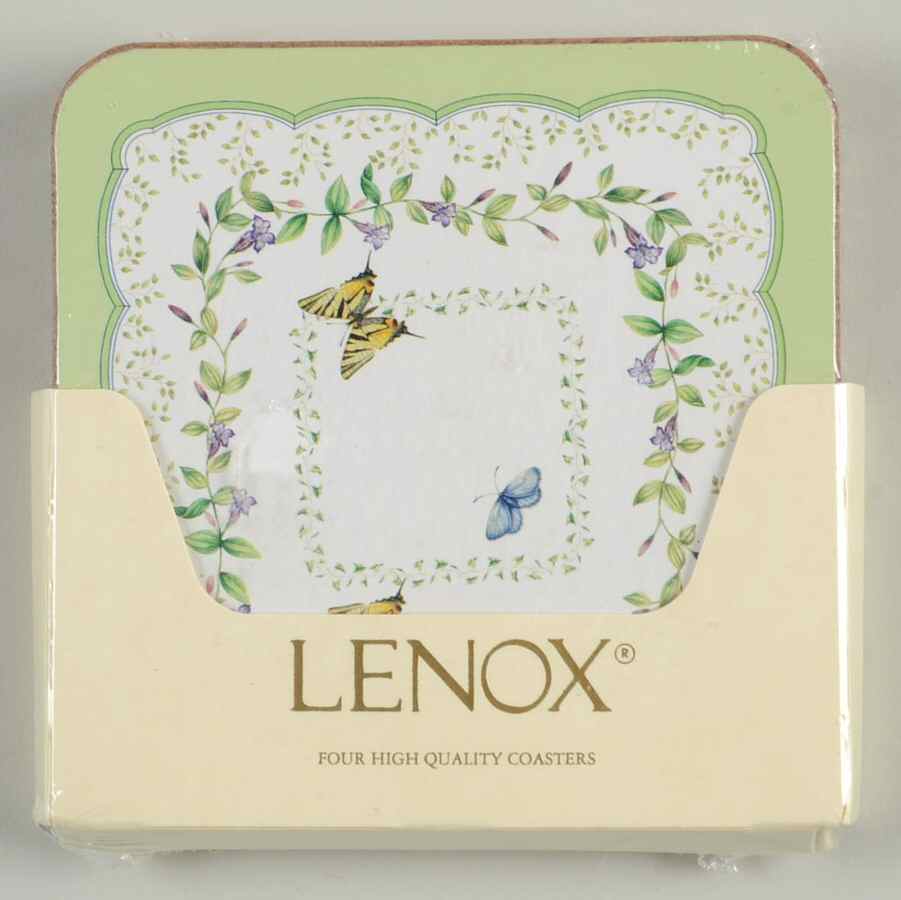 Butterfly Meadow Square Corkback Coaster - Set of 4 Motifs by Lenox-1