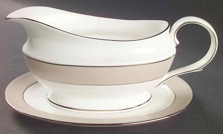 Federal Platinum Frost Gravy Boat & Underplate by Lenox-1