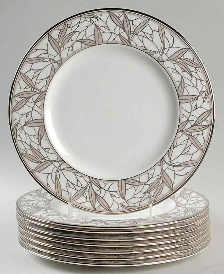 Federal Platinum Frost Accent Luncheon Plate - Set of 8 by Lenox-1