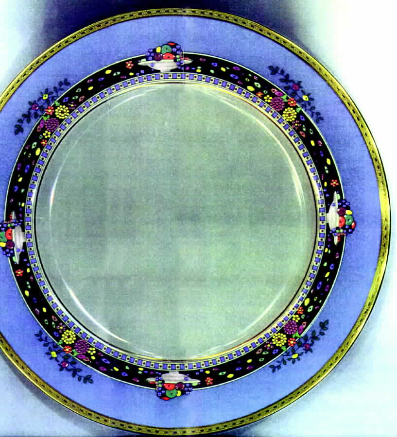 X39F Turquoise and Grey Dinner Plate by Lenox-1