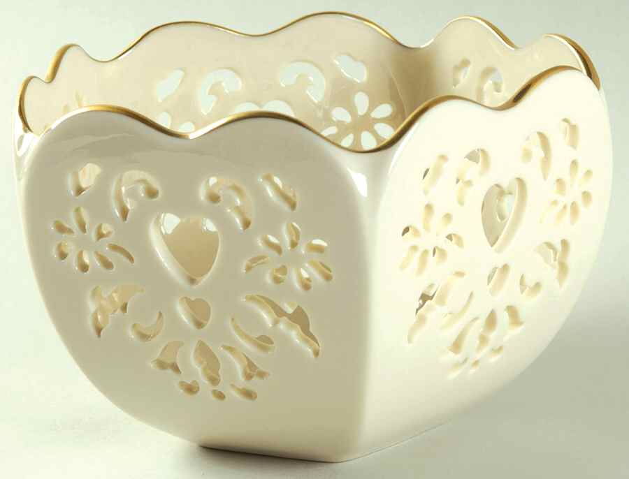 Eternal Hearts Collection 6'' Pierced Round Bowl by Lenox-1