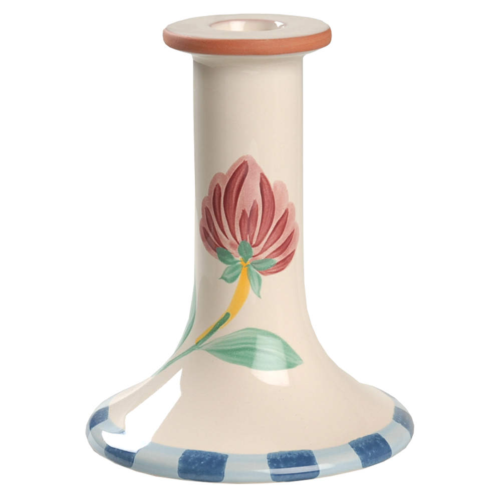 Poppies On Blue Terra Cotta 5" Candlestick by Lenox-1
