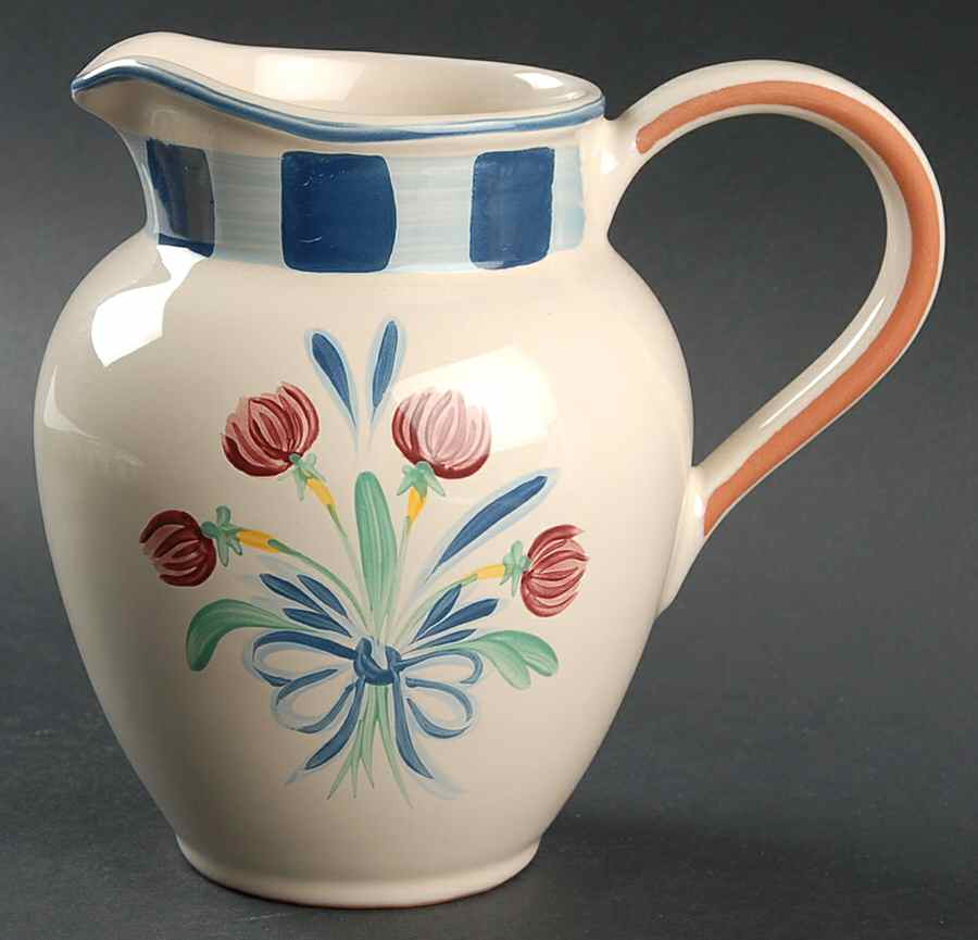 Poppies On Blue Terra Cotta 32 Oz Pitcher by Lenox-1