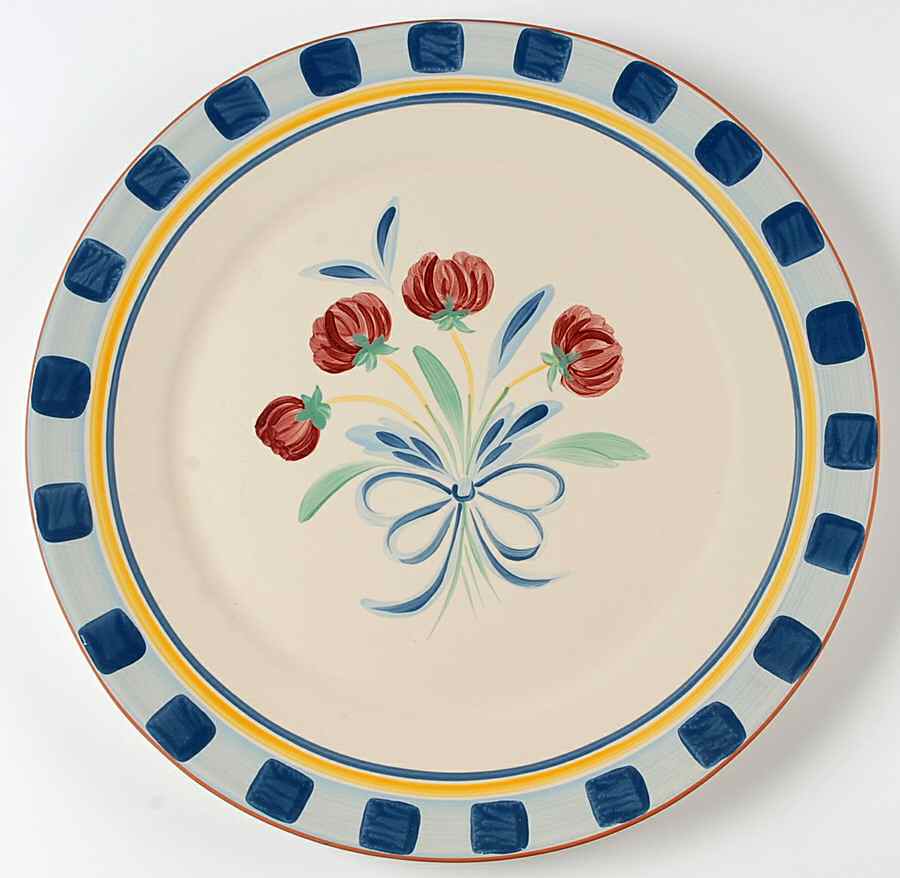 Poppies On Blue Terra Cotta 13" Chop Plate (Round Platter) by Lenox-1