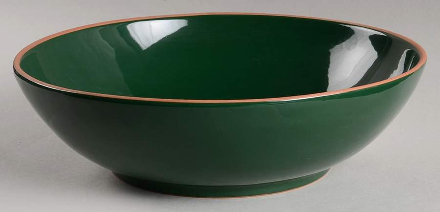 Simply Tulips Terra Cotta (Green) 11" Large Salad Serving Bowl by Lenox-1