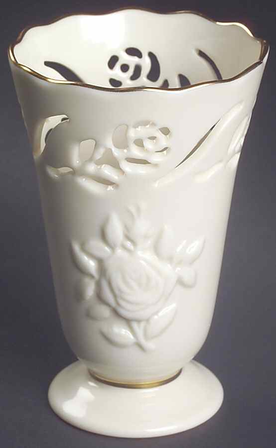 Rosebud Collection 4" Pierced Vase by Lenox-1