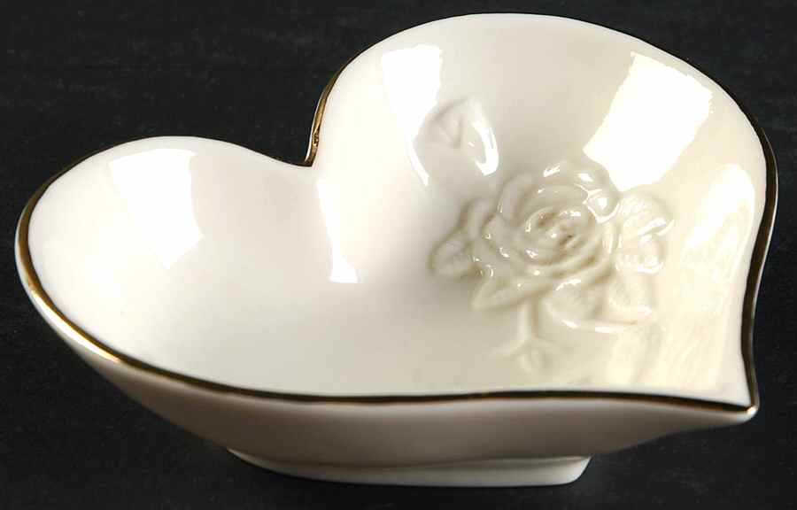 Rosebud Collection Heart Shaped Dish by Lenox-1