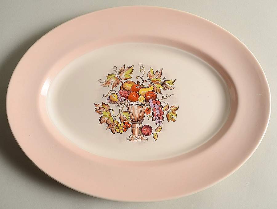 Della Robbia 13" Oval Serving Platter by Limoges-American-1