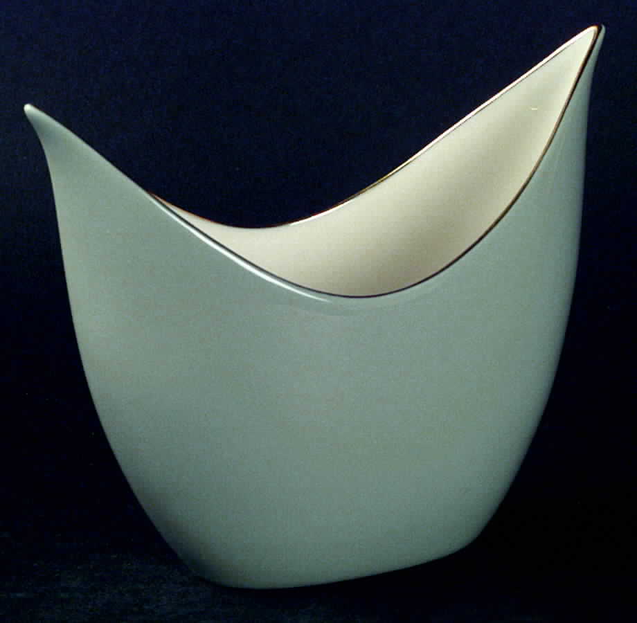 Crescent Collection Blue (Gold Trim) 5" Vase by Lenox-1