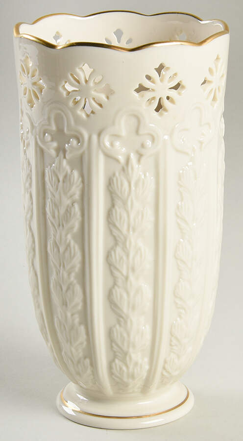 Fleur De Lis Collection 7" Pierced Vase by Lenox-1