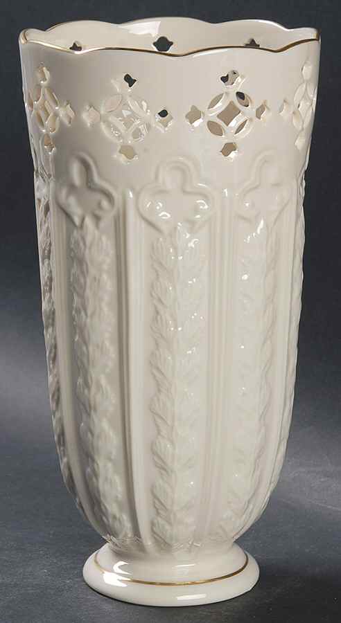 Fleur De Lis Collection 9" Pierced Vase by Lenox-1