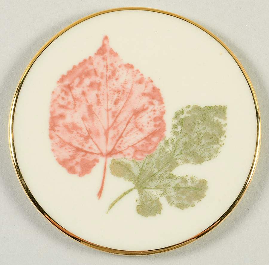 Burnished Leaves Collection Cork Back Round Coaster by Lenox-1