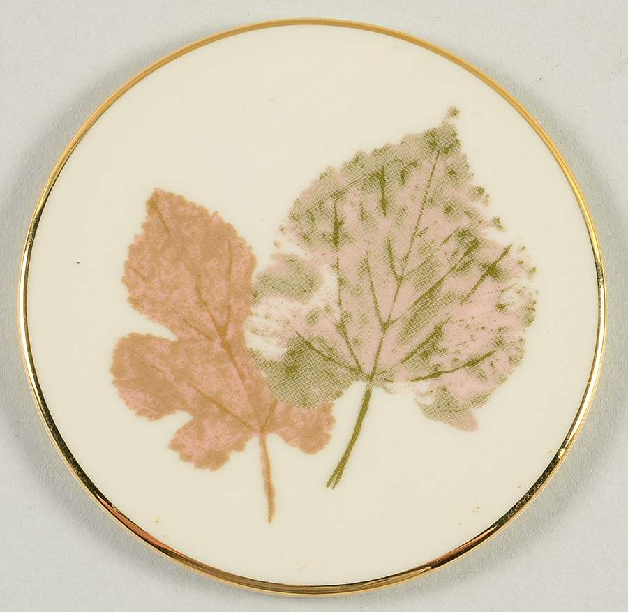 Burnished Leaves Collection Cork Back Round Coaster by Lenox-1