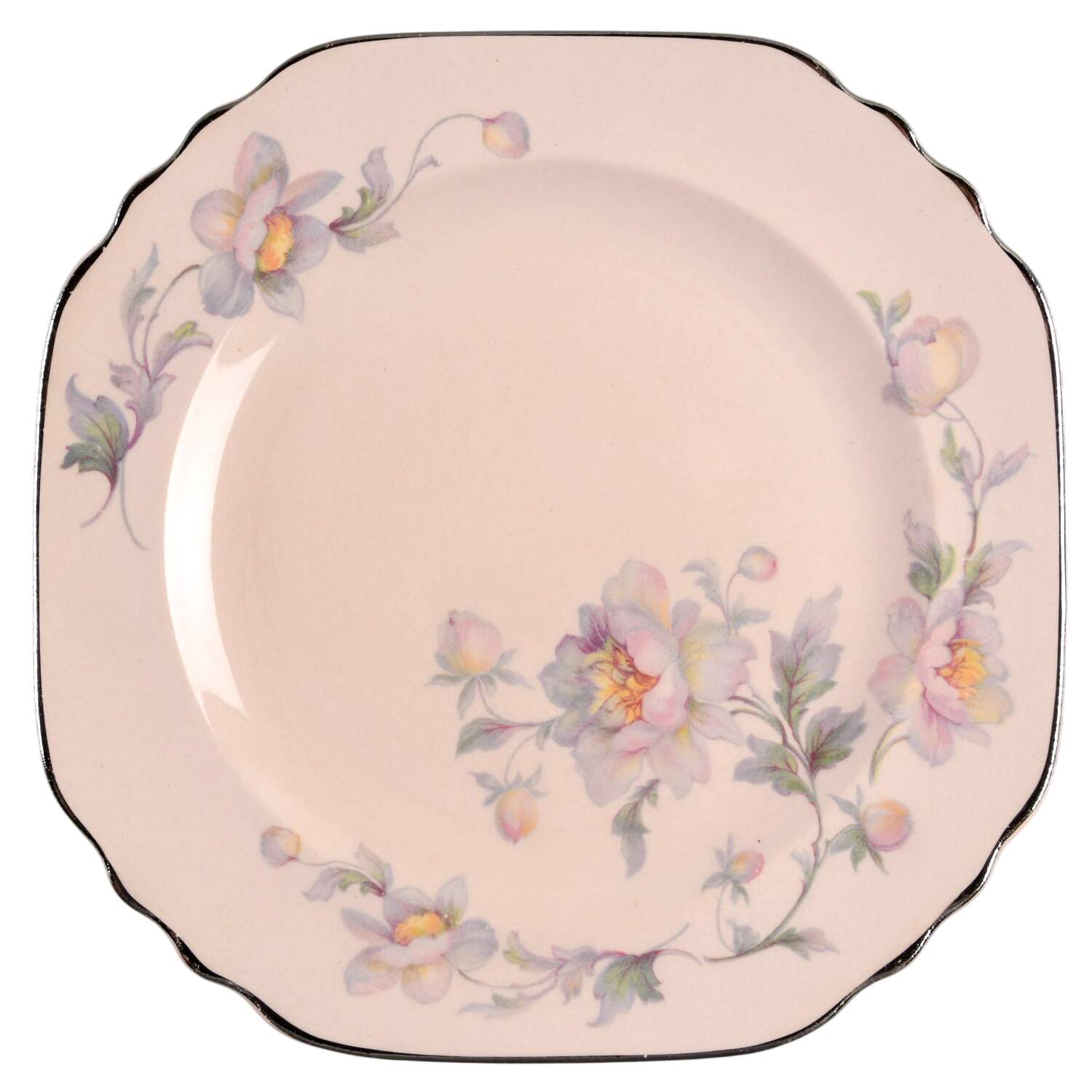Silver Moon Peach Salad Plate by Limoges-American-1
