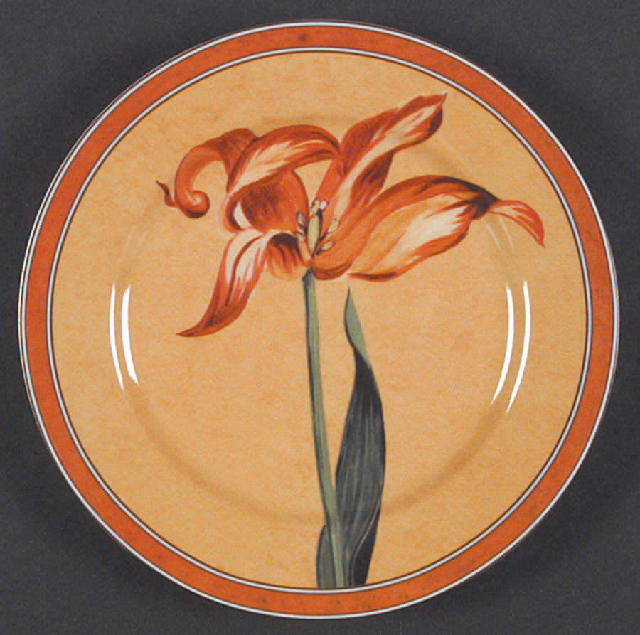 Tulipes Dessert/Pie Plate by Laure Japy-1
