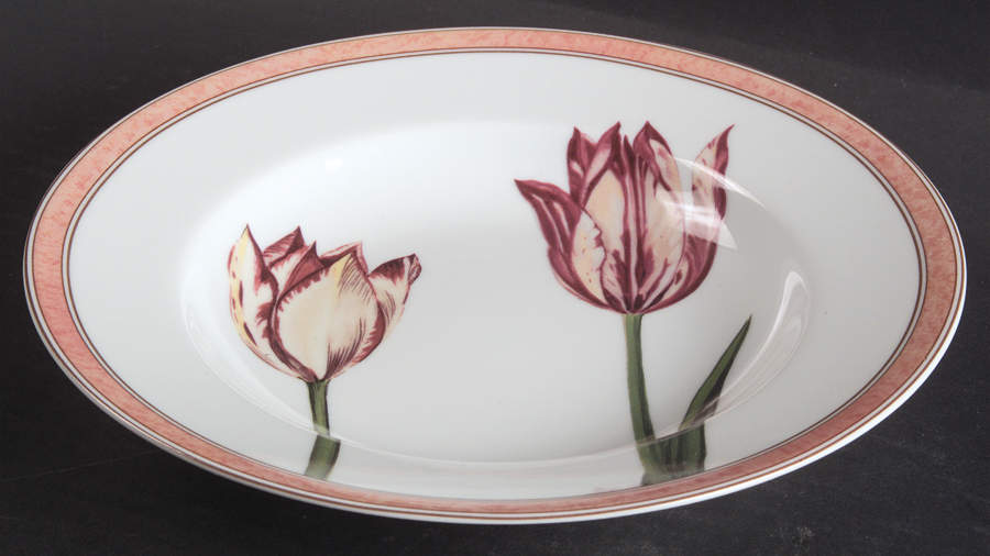 Tulipes Large Rim Soup Bowl by Laure Japy-1