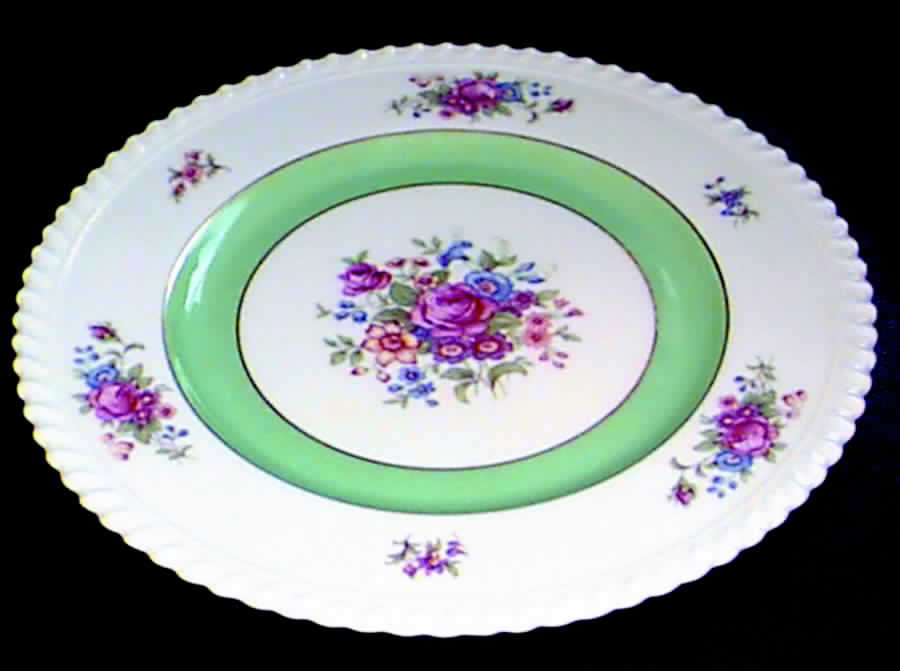Gadroon Rose Green Band Dinner Plate by Lenox-1