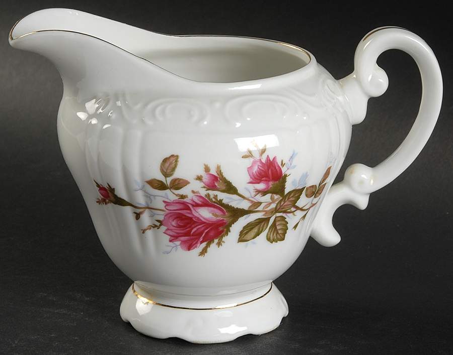 Pompadour Rose (Gold Trim) Creamer by Lipper & Mann (L & M)-1
