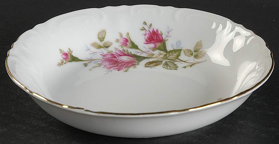 Pompadour Rose (Gold Trim) Fruit/Dessert (Sauce) Bowl by Lipper & Mann (L & M)-1