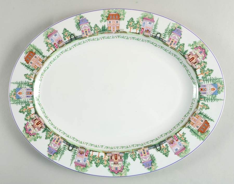 Lenox Village Giftware 15" Oval Serving Platter by Lenox-1