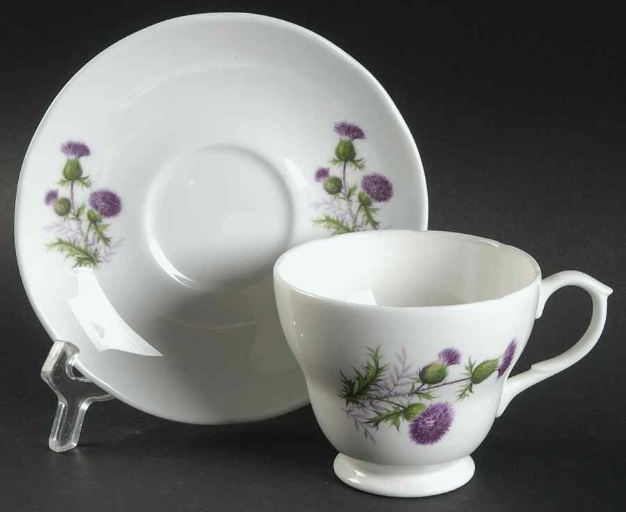 The Thistle Footed Cup & Saucer Set by Luckenbooth-1