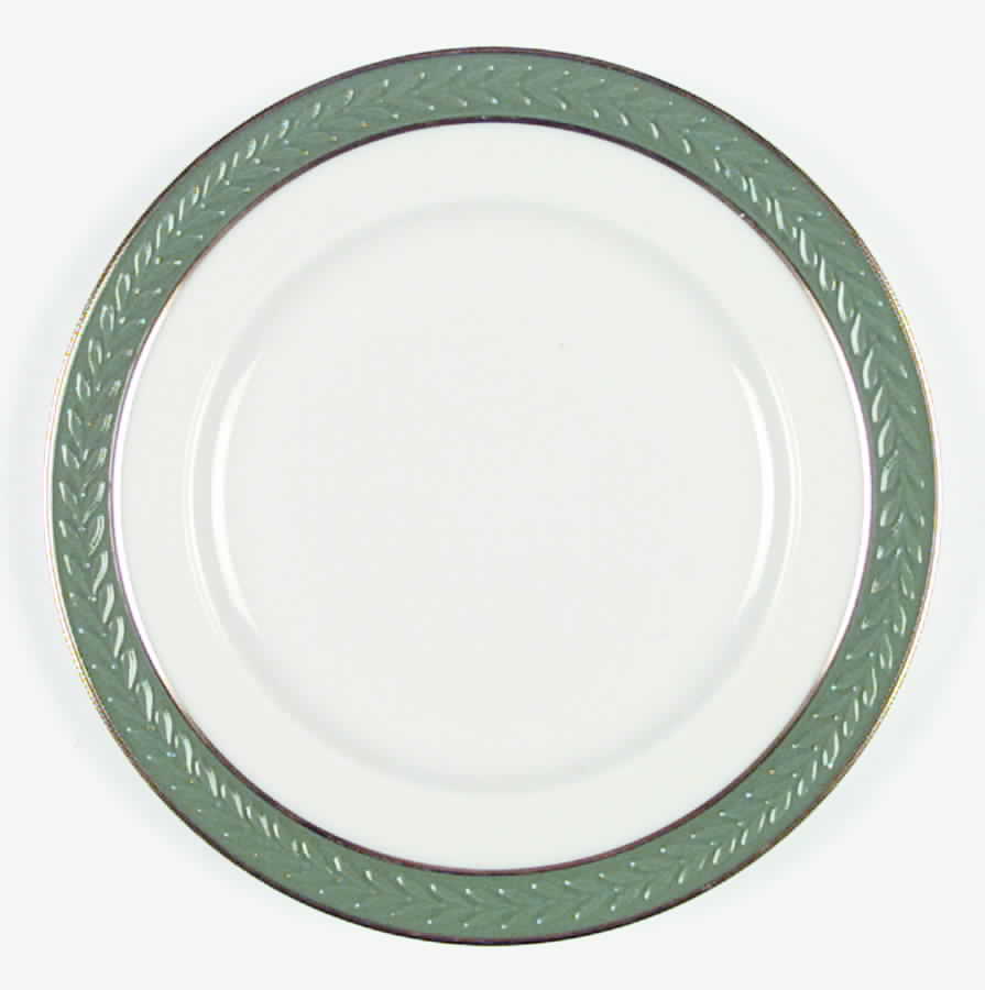 Fontaine Green (Embossed Green Band) Luncheon Plate by Lenox-1
