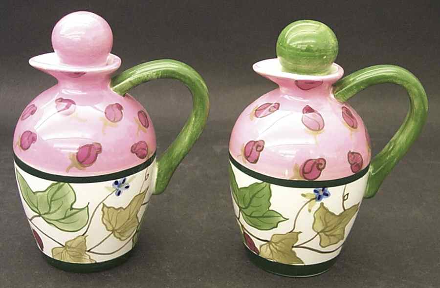 Summer Terrace (Earthware) Oil/Vinegar Cruet Set with Stoppers - Set of 2 Motifs by Lenox-1
