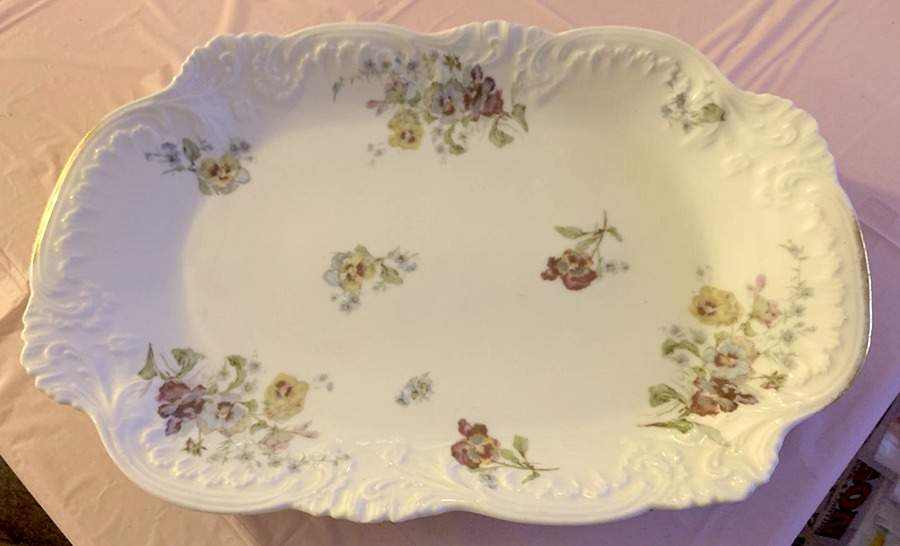 LIM71 16" Oval Serving Platter by Limoges-French-1