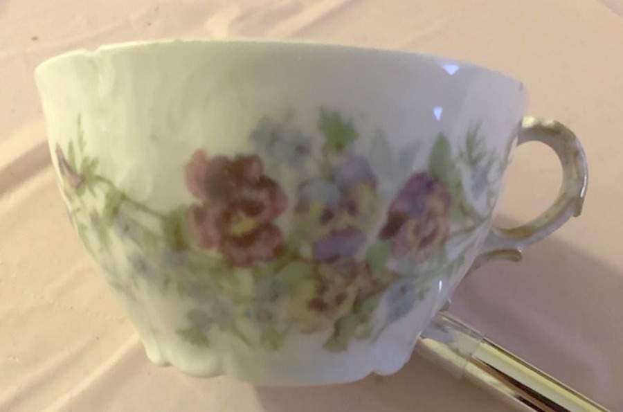 LIM71 Flat Cup by Limoges-French-1