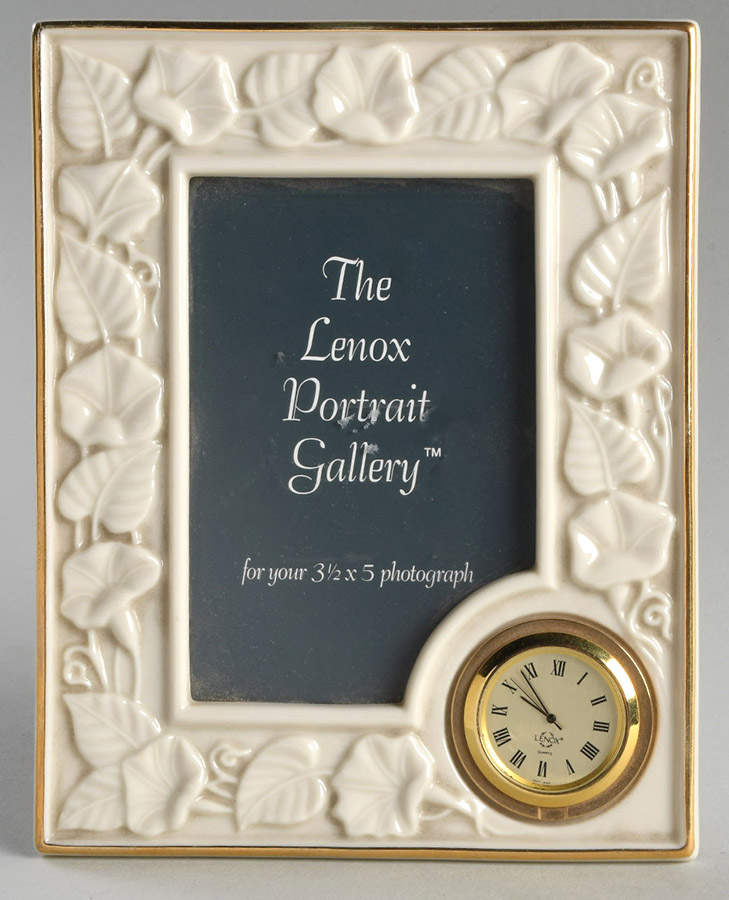 Morning Glory Collection 7" Picture Frame with Clock by Lenox-1