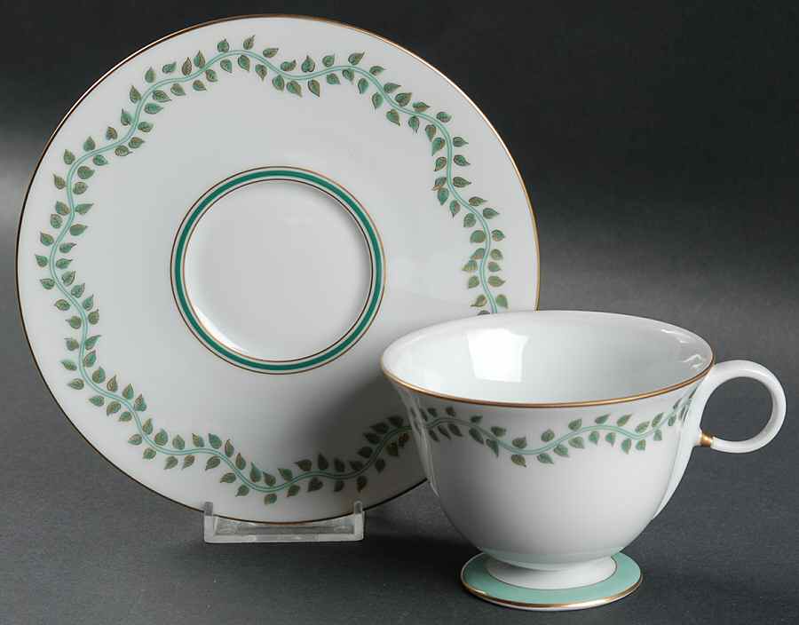 Liane D Eau Footed Cup & Saucer Set by Lalique-1