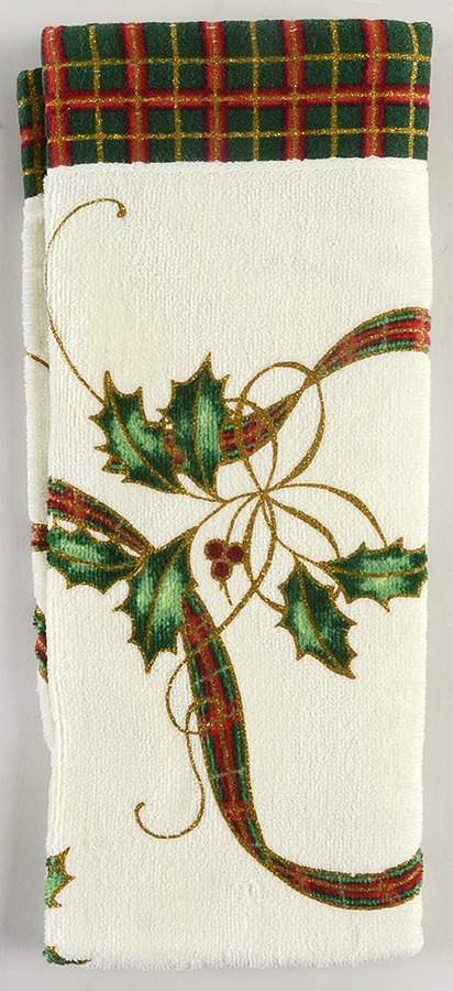 Holiday Nouveau Gold Cloth Kitchen Towel by Lenox-1