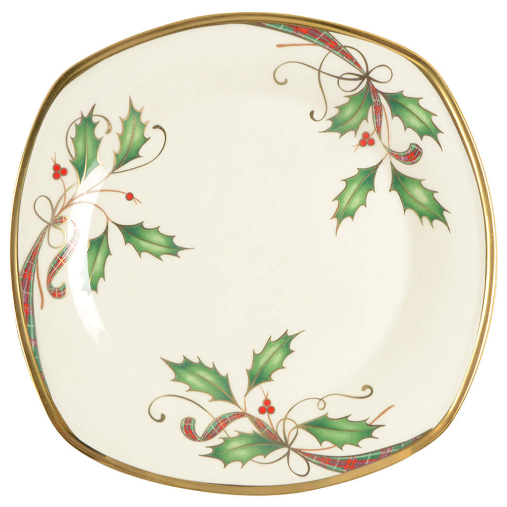 Holiday Nouveau Gold Square Salad Plate by Lenox-1