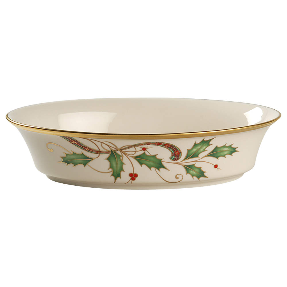 Holiday Nouveau Gold 10" Oval Vegetable Bowl by Lenox-1