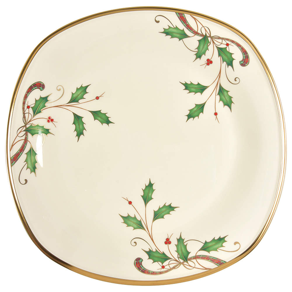 Holiday Nouveau Gold 13" Square Serving Platter by Lenox-1