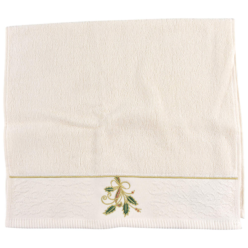 Holiday Nouveau Gold Cloth Hand Towel by Lenox-1