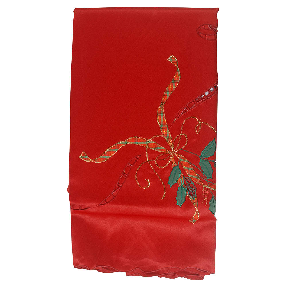 Holiday Nouveau Gold 60" X 120" Oblong Tablecloth by Lenox-1