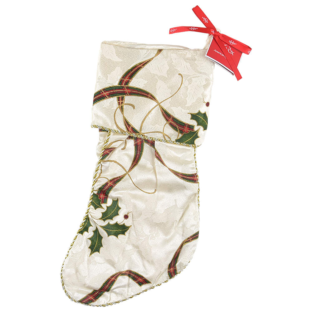 Holiday Nouveau Gold Tapestry Stocking by Lenox-1