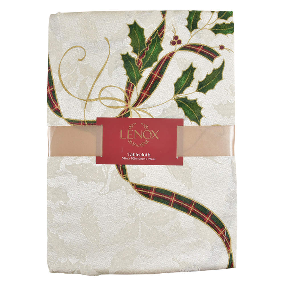Holiday Nouveau Gold 52" X 70" Oblong Tablecloth by Lenox-1