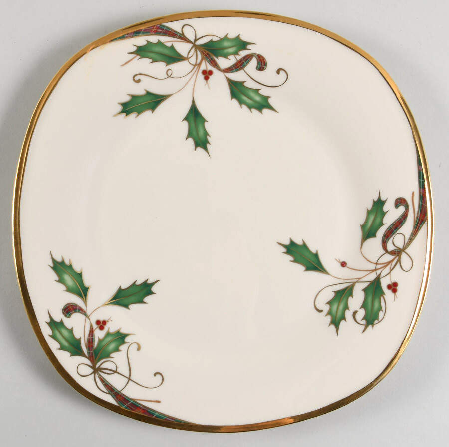 Holiday Nouveau Gold Square Accent Dinner Plate by Lenox-1