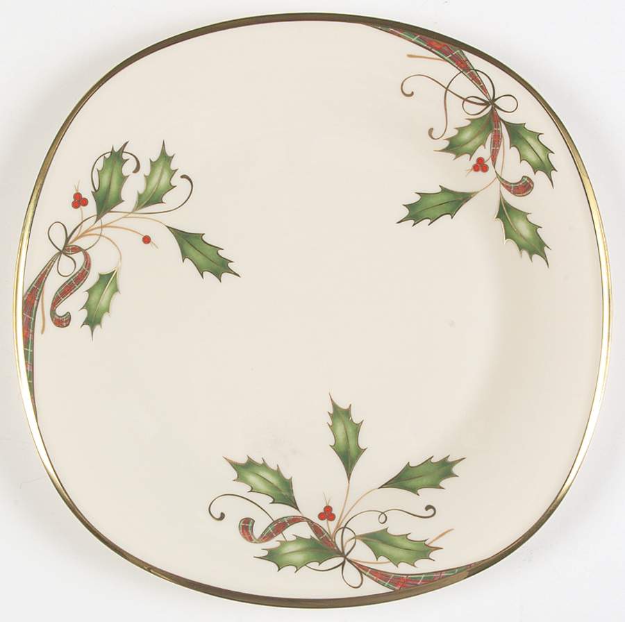 Holiday Nouveau Gold Square Accent Dinner Plate by Lenox-1