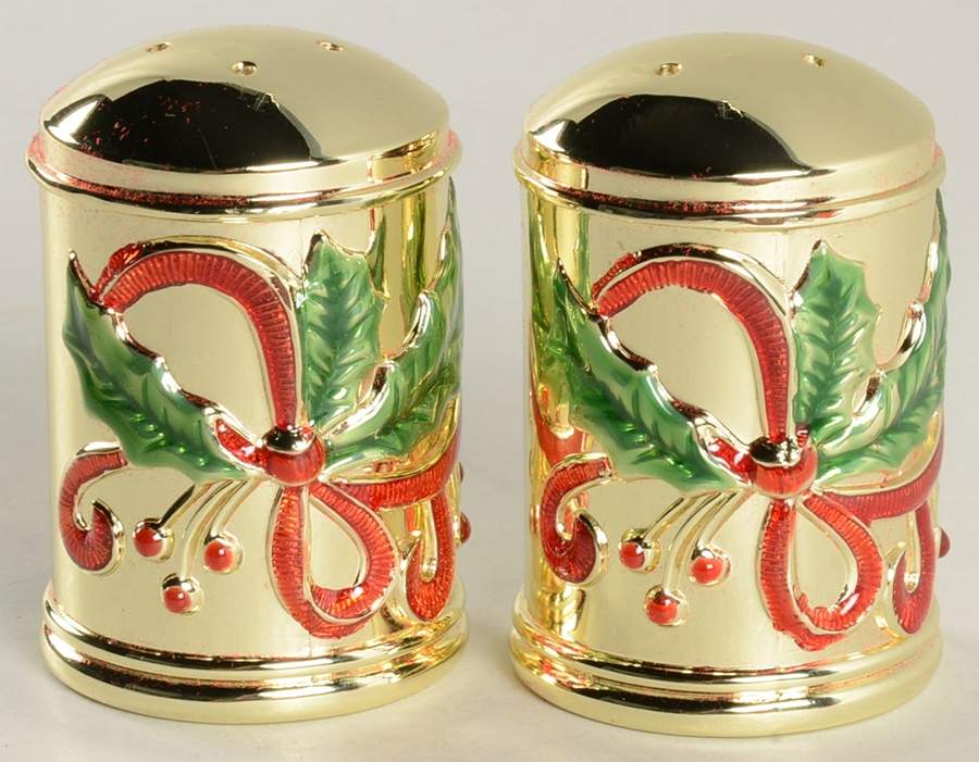 Holiday Nouveau Gold Salt & Pepper Set by Lenox-1