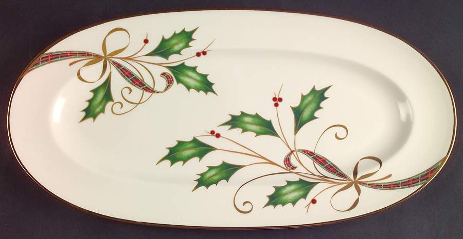 Holiday Nouveau Gold Large Sandwich Tray by Lenox-1