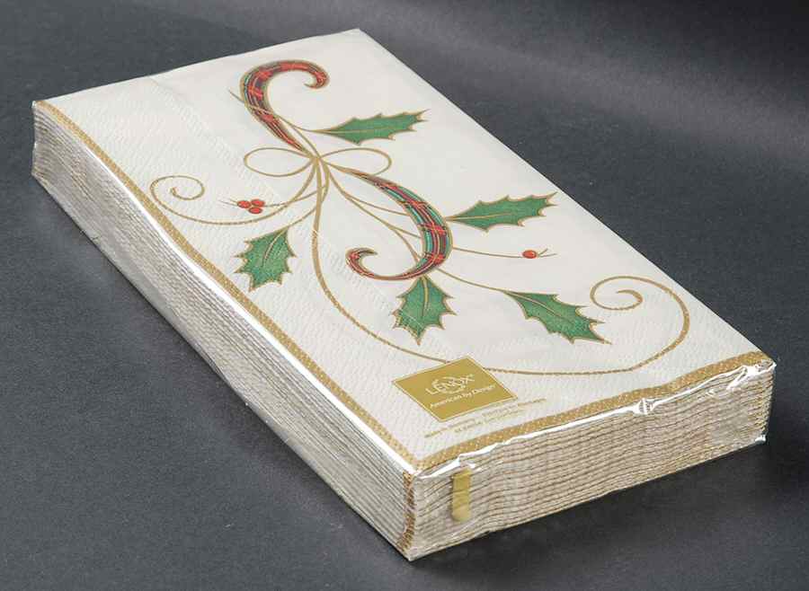 Holiday Nouveau Gold Package of Paper Guest Towel Napkins by Lenox-1