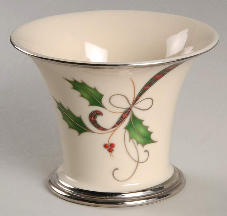 Holiday Nouveau Platinum Cream Candle Votive by Lenox-1