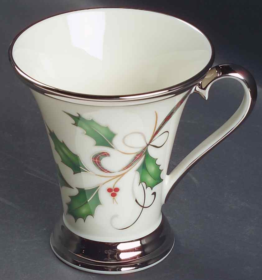 Holiday Nouveau Platinum Cream Accent Mug by Lenox-1