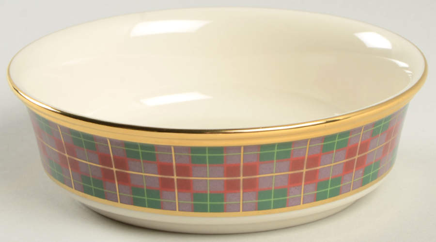 Holiday Tartan Fruit/Dessert (Sauce) Bowl by Lenox-1